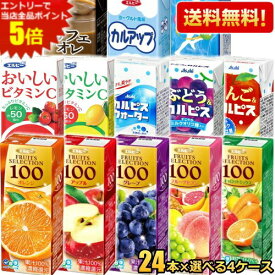 エントリーで当店全品ポイント5倍★期間限定特価【送料無料】 エルビー紙パック飲料 選べる4ケース 計96本セット 果汁100%ジュース C1000 スポーツドリンク カフェオレ カルピス 200ml 250ml 野菜ジュース ※北海道800円・東北400円の別途送料加算