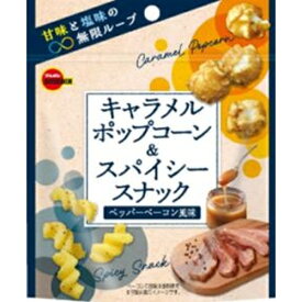 ブルボン キャラメルポップコーン＆スパイシースナック ペッパーベーコン風味 33g×12袋