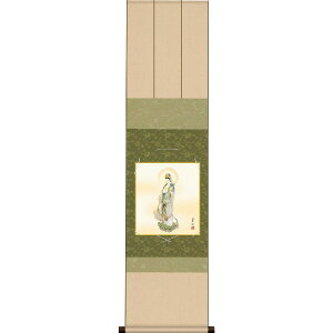 色紙 日本画 インテリア 送料無料 色紙掛・色紙セット 聖観音 (せいかんのん) 高精彩複製画 現代作家 仏事関連画