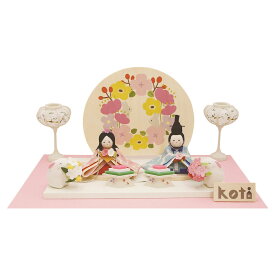 雛人形 雛飾り kotiポンポンうさぎ雛 衝立・雪洞・桜橘・菱餅・台セット手作り ちりめん細工 送料無料
