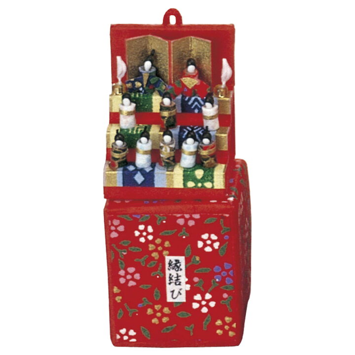 楽天市場】雛人形 ミニ箱段雛三段手作り和紙細工 収納小箱雛 超 