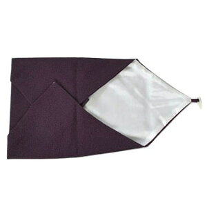 正絹ちりめん台付ふくさ【紙箱入】 ムラサキ 日本製