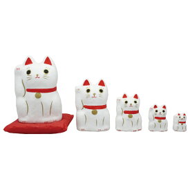 はりこーシカ 招き猫 白 張り子なごみ 和雑貨 かわいい 置物 紙細工