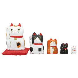 送料無料(一部地域を除く) はりこーシカ 招き猫 柄 張り子なごみ 和雑貨 かわいい 置物 紙細工