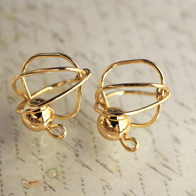 【2個セット】くるくるメタルワイヤーアクセサリーパーツ ピアス イヤリング アクセサリー パーツ ハンドメイド アクセサリーパーツ 手芸 アクセ 素材 軽い おしゃれ おすすめ ゴールド シルバー 卸売 問屋 問屋 商用
