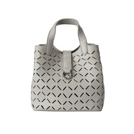 牛革 ハンドバッグ ショルダーバッグ 2WAY 本革 カットワーク レザー イタリアンレザー 斜めがけバッグ 肩掛けバッグ おしゃれ 上品 メタルリング BOX型 収納力 高級感 カジュアル きれいめ ミントグリーン ホワイト ブラック ライトグレー