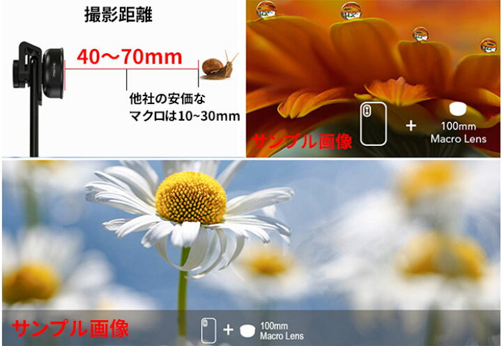 楽天市場】100mm マクロレンズ 歪み無し ケラレなし HD 高画質 ガラスレンズ 最新モデル iPhone12 iPhone13 iPhone14 : プレミアムギア 楽天市場】100mm マクロレンズ 歪み無し ケラレなし HD 高画質 ガラスレンズ 最新モデル iPhone12 iPhone13 iPhone14 : プレミアムギア