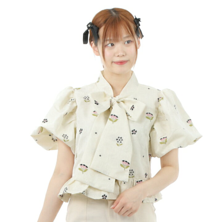 新品未使用 Sister Jane パフフリーズ フローラル ブラウス Lサイズ