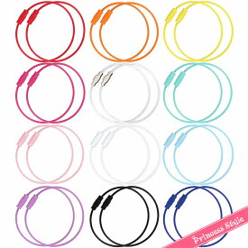 ワイヤーリング カラフル12色 24個セット 【 カラー ワイヤーリング ワイヤーキーホルダー キーホルダーリング キーチェーン コイルキーチェーン ハンドメイド 赤 黄 白 青 紫 黒 】