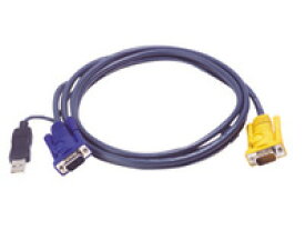 （在庫限り）ATEN KVMケーブル スリムタイプ USB-SPHD15・PS/2 to USB変換機能付・1.8m 2L-5202UP/ATEN 処分特価 新生活 キャンセル不可