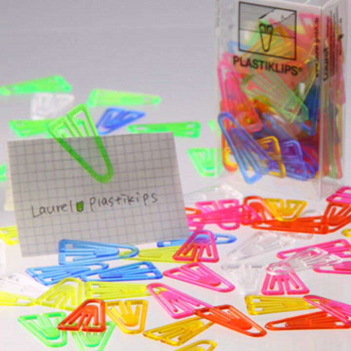 楽天市場 Laurel ローレル クリスタルプラスチック クリップ Plastiklips 35mm アソート 1306 96 50個入り 10個まではメール便発送可能 ゼムクリップ 書類整理 文房具 オフィス事務用品 デザイン文具 かわいい クリップ デザイン おしゃれ 海外文具 カラフル