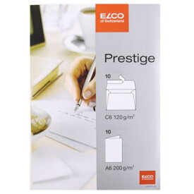 ELCO(エルコ) Prestige 封筒10枚 カード10枚 セット 89301-10【4個まではメール便発送可能】【文具 オフィス事務用品 ステーショナリー ポストカード はがき】