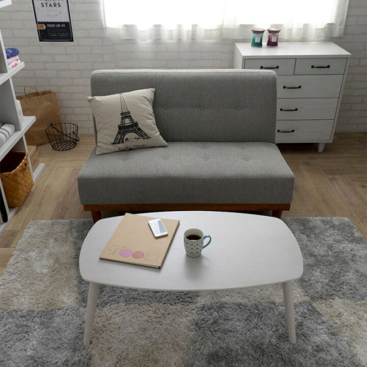 楽天市場 センターテーブル 大きい 木製 北欧 リビングテーブル 90 コンパクト おしゃれ インテリア ヴィンテージ 安い 白 ローテーブル 一人暮らし ホワイト Quoli