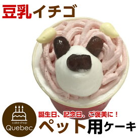 小麦 乳 卵 不使用 アレルギー対応 やさしいスイーツ 米粉のカップケーキイチゴ　誕生日ケーキ バースデーケーキ ペット用ケーキ ワンちゃん用 犬用