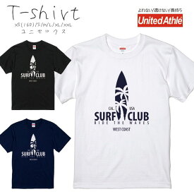 Tシャツ メンズ 半袖 プリント Uネック クルーネック 丸首 綿 半袖 カットソー おしゃれ アメカジ ストリート カジュアル レディース ユニセックス 大きいサイズ対応 男女兼用 サーフ ヤシの木 ハワイ 夏 ロゴ SURF ボード