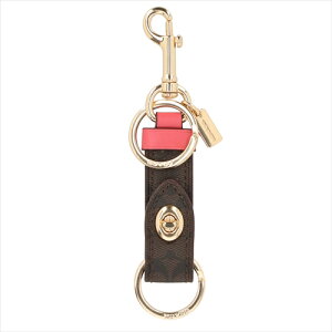 �R�[�` �L�[�z���_�[ �`���[�� Coach Leather Turnlock Valet Key Fob 49314 IML3A