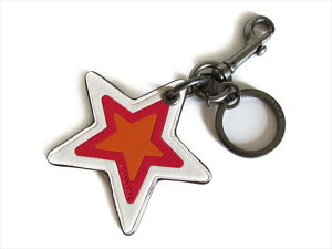 �y�X�y�V�����z�R�[�` �p�b�N�}�� �X�^�[ �o�b�O �`���[�� COACH PAC MAN Leather Star Bag Charm F56750 BKORG BK/Orange