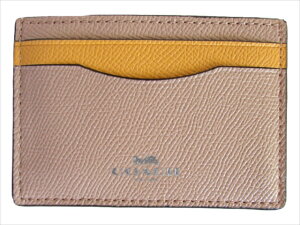 �y�X�y�V�����z[�R�[�`] �J�[�h�P�[�X �o�C�J���[ �J���[�u���b�N COACH Bicolor Colorblock Card Case F86927 SVM6C SV/Beechwood Banana