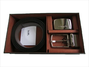 �y�X�y�V�����z[�R�[�`] �x���g 2WAY COACH MPLQ Belt Box Leather F65185 AQ0 Black/Dark Brown [���s�A���i]