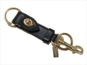 �y�R�[�`���E���ܕt���z [�R�[�`] �L�[�z���_�[ COACH Leather Turnlock Valet Key Fob F39865 GDBLK