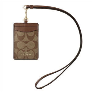 yXyVz[R[`] IDP[X VOl`[ [h COACH Signature PVC Lanyard ID F63274 IME74 IM/Khaki/Saddle2