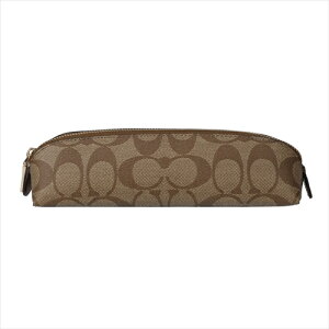 yXyVz[R[`] |[` yVP[X COACH Signature Leather Pencil Case C6333 IMKHA IM/KHAKI