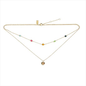【スペシャル】[コーチ] ペンダント ネックレス COACH C Rainbow Heart Layered Necklace CL153 GD/MC Gold/Multi color