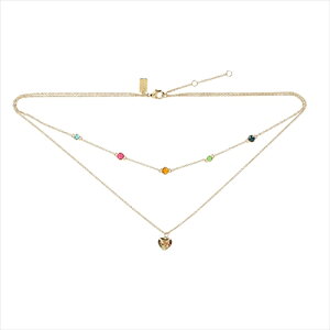 �y�X�y�V�����z[�R�[�`] �y���_���g �l�b�N���X COACH C Rainbow Heart Layered Necklace CL153 GD/MC Gold/Multi color