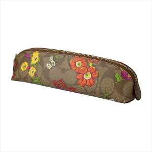 [R[`] |[` yVP[X COACH Pencil Case Signature Floral CR910 IME7V IM/Khaki Multi