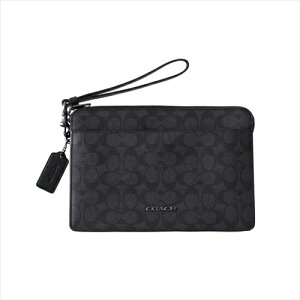 R[` Nb`obO COACH Zip Pouch Signature CW168 QBMI5 QB/Charcoal/Black