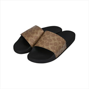 R[` T_ COACH Signature PVC Slides US10 EU43 28cm CY247 KHA Khaki