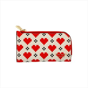 yXyVzPCgXy[h ܂肽ݍz Kate Spade Devin Pixel Hearts Embossed Small Slim Bifold KJ872 cream multi