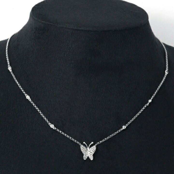 楽天市場】K18WG ダイヤモンド 0.45ct ネックレス 蝶々 : 宝寿堂【楽天  