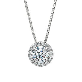 プラチナ ダイヤモンド取り巻き ネックレス 0.50ct-DカラーVVS2-3EX-GIA鑑定