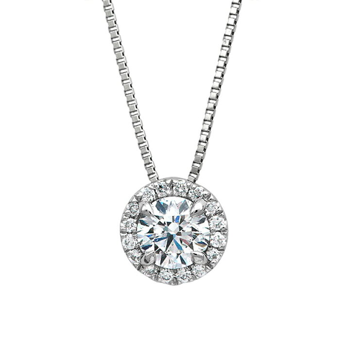 楽天市場】プラチナ ダイヤモンド取り巻き ネックレス 0.41ct-Dカラー 