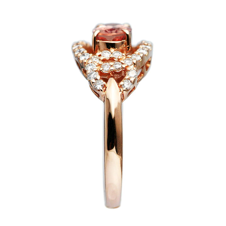 k18YG AU750 18金天然ピンクインペリアルトパーズ0.42ct