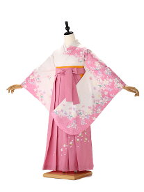 【卒業式 袴 レンタル 小学生】【女の子 小学生卒業式フルセット】【洋風スタイル】 【148cm-153cm】ジュニア 女袴 着物レンタル Sサイズ フルセット 往復送料無料 桜 ピンク pink 袴 0028【レンタル】