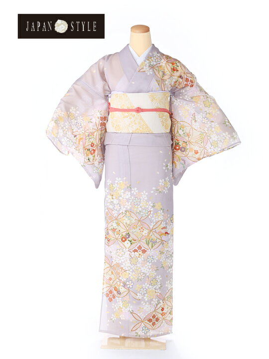 楽天市場 夏用 訪問着 レンタル 絽 ろ ７月 ８月 ブランド Japan Style サマー Summer 夏きもの 結婚式 披露宴 Wedding 発表会 表彰式 お茶会 パーティ 食事会 着物レンタル 和服 母親 Kt5070 紫 七宝 着物
