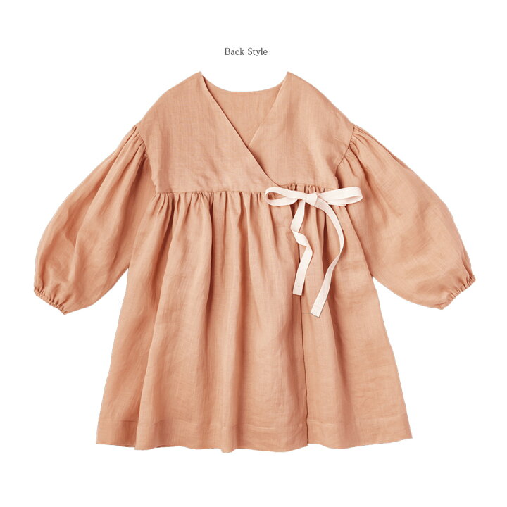 楽天市場 マールマール Marlmarl ワンピース Eureka 長袖 お食事エプロン キッズサイズ 女の子 Shell Apricot Navy 100 110cm 3 6歳 インポート子供服 バケーション