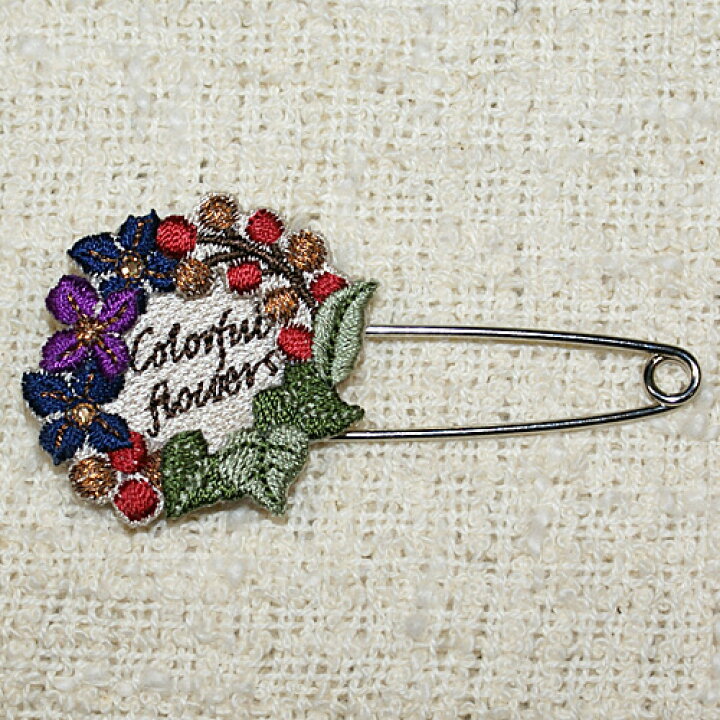 楽天市場】【フラワー3点セット】Made in japan、刺繍、ブローチ 
