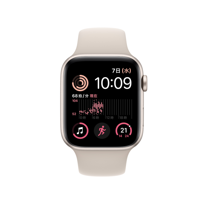 Apple Watch SE（第2世代） スターライトアルミニウムケースとスターライトスポーツバンド ケースサイズ：44mm GPS＋Cellularモデル 本体のみ   新品 純正 国内正規品 Apple認定店
