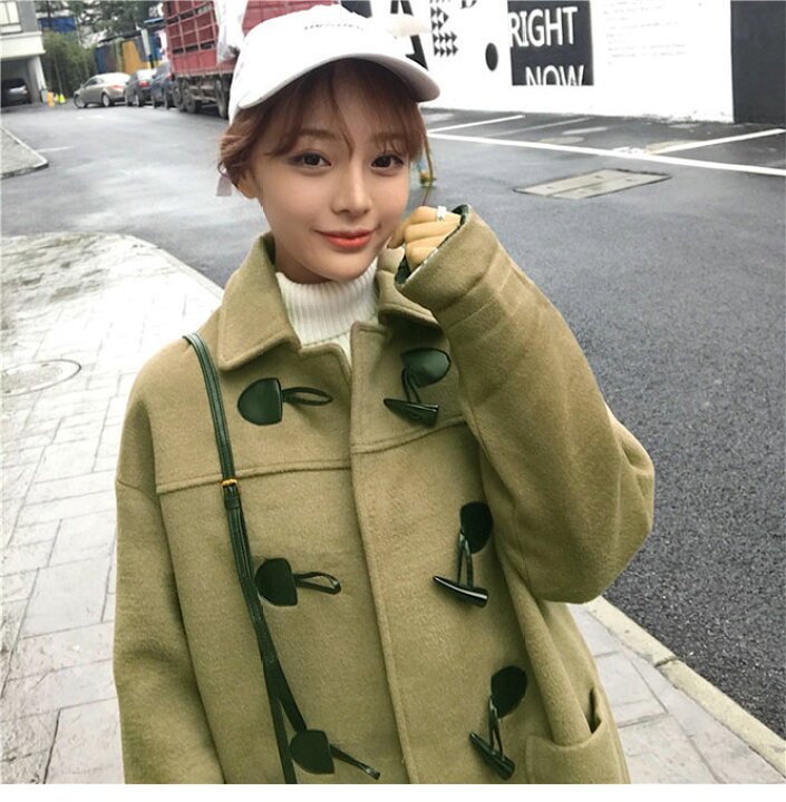 楽天市場 ダッフルコート レディース 薄手 秋冬春 コート 送料無料 ダッフルロングコート コート 可愛い袖 シャギーコート アウター コート レディース 秋冬物 冬物 冬服 ダッフル ダッフルコート アウター 学生 通学 会社 通勤 ダッフルコート Ram180度