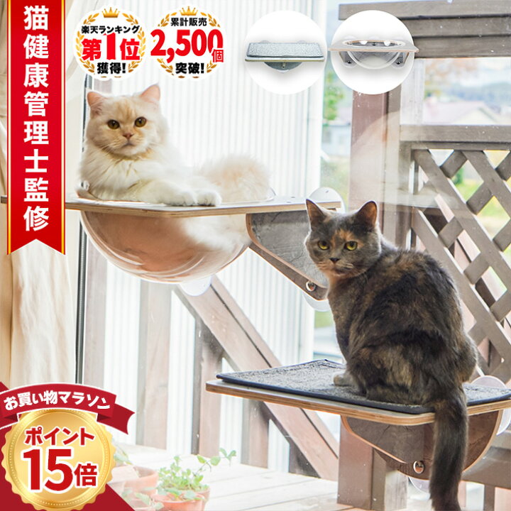 楽天市場】クーポン配布中26日1:59まで|猫 ハンモック 窓用 吸盤 宇宙 