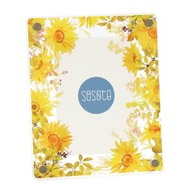 フォトフレーム ひまわり 向日葵 フォトスタンド 写真立て L判 カード ホビーカード トレカ クリアカード ステッカー 飾る ディスプレイ 推し 推し活 漫画 アイドル グッズ 自由 レイアウト アクリル シンプル おしゃれ sosoto