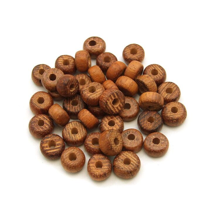 楽天市場】【40粒入】【 【バヨン】 4mm×7mmウッドビーズ  