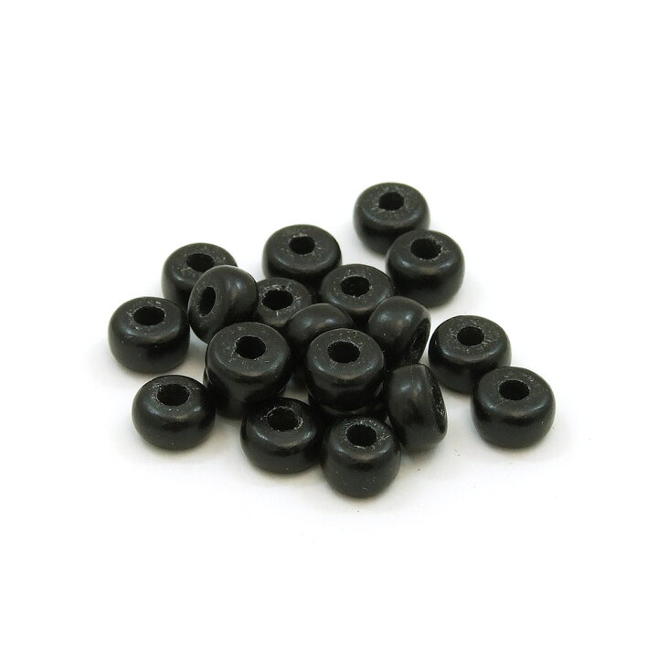 楽天市場】【20粒入】【 水牛ビーズ 4×7mm 【ブラック/黒 