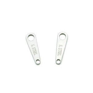 【ステンレス製パーツ】2ヶ入【板ダルマ 10mm(レーザー刻印入り)】 <金属アレルギーでお悩みの方!>サージカルステンレスパーツ/アレルギーフリー/アクセサリーパーツ/部品/stainless/自作/