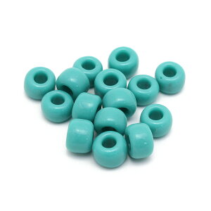 【15粒入】【 8×4mm ガラスカラービーズ ターコイズブルー/ターコイズグリーン 】 アクセサリーパーツ/ガラス/ビーズ/カラフル/手芸/ハンドメイド/オリジナル/制作/修理/基本パーツ/日本製