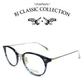 BJ CLASSIC COLLECTION COMBI COM-510B NT C-111-1 ネイビーササ ゴールド BJクラシックコレクション 度付きメガネ 伊達メガネ メンズ レディース 本格眼鏡