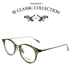 BJ CLASSIC COLLECTION COMBI COM-510N NT C-119-1 クリアオリーブ ゴールド BJクラシックコレクション 度付きメガネ 伊達メガネ メンズ レディース 本格眼鏡 （お取り寄せ）